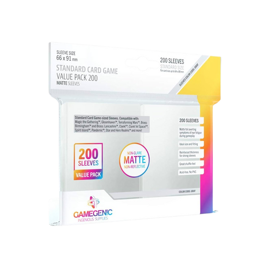 Gamegenic Matte Standard Card Game Sleeve Value Pack 200