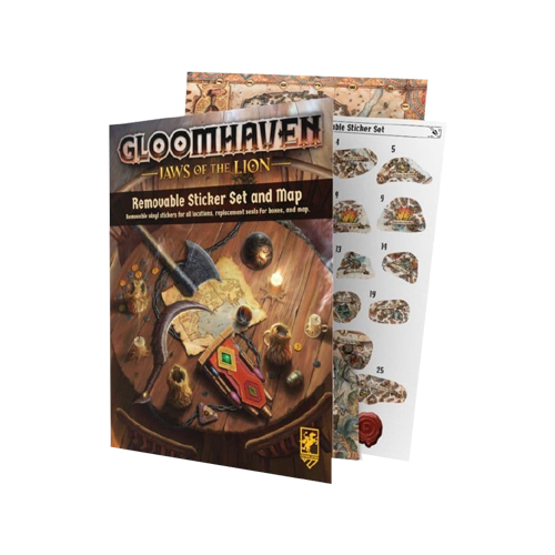 Gloomhaven Jaws of The Lion Removable Sticker Set and Map HANHANGAMES