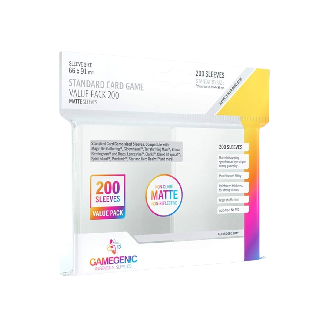Gamegenic Matte Standard Card Game Sleeve Value Pack 200