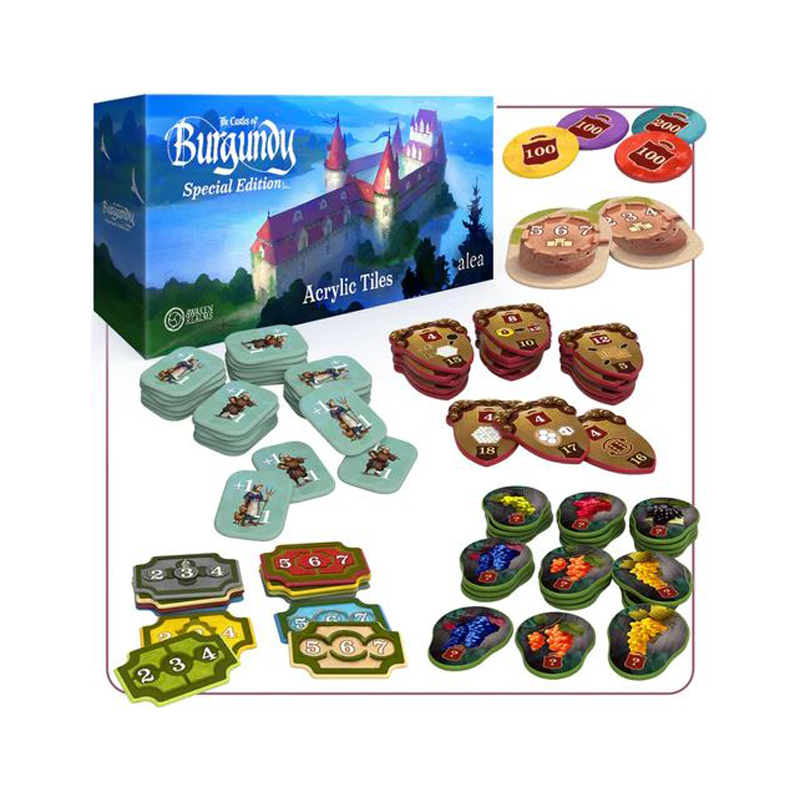 The Castles of Burgundy Special Edition Acrylic Tiles HANHANGAMES The Castles of Burgundy Special Edition Acrylic Tiles HANHANGAMES